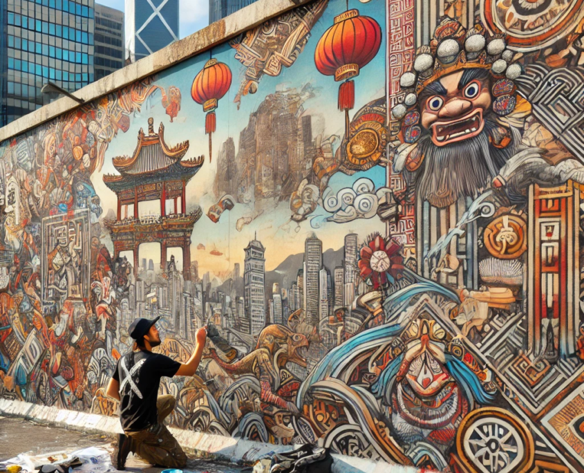 رسم على الجدران بالرياض